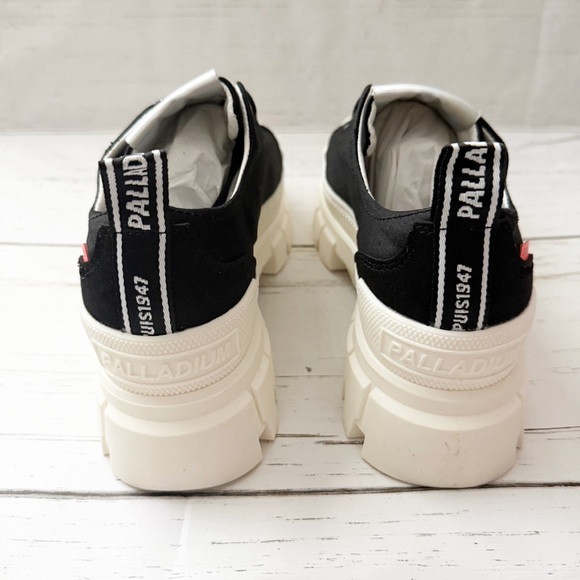 Palladium Revolt Lo Platform Shoes Black Women’s Size 8 Canvas Chunky New in Box - Picture 4 of 9